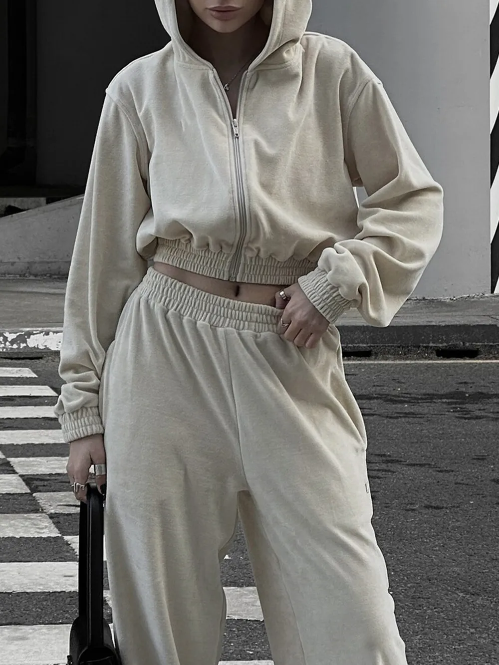 Zip Up Hoodie and Pocketed Pants Set, image 9