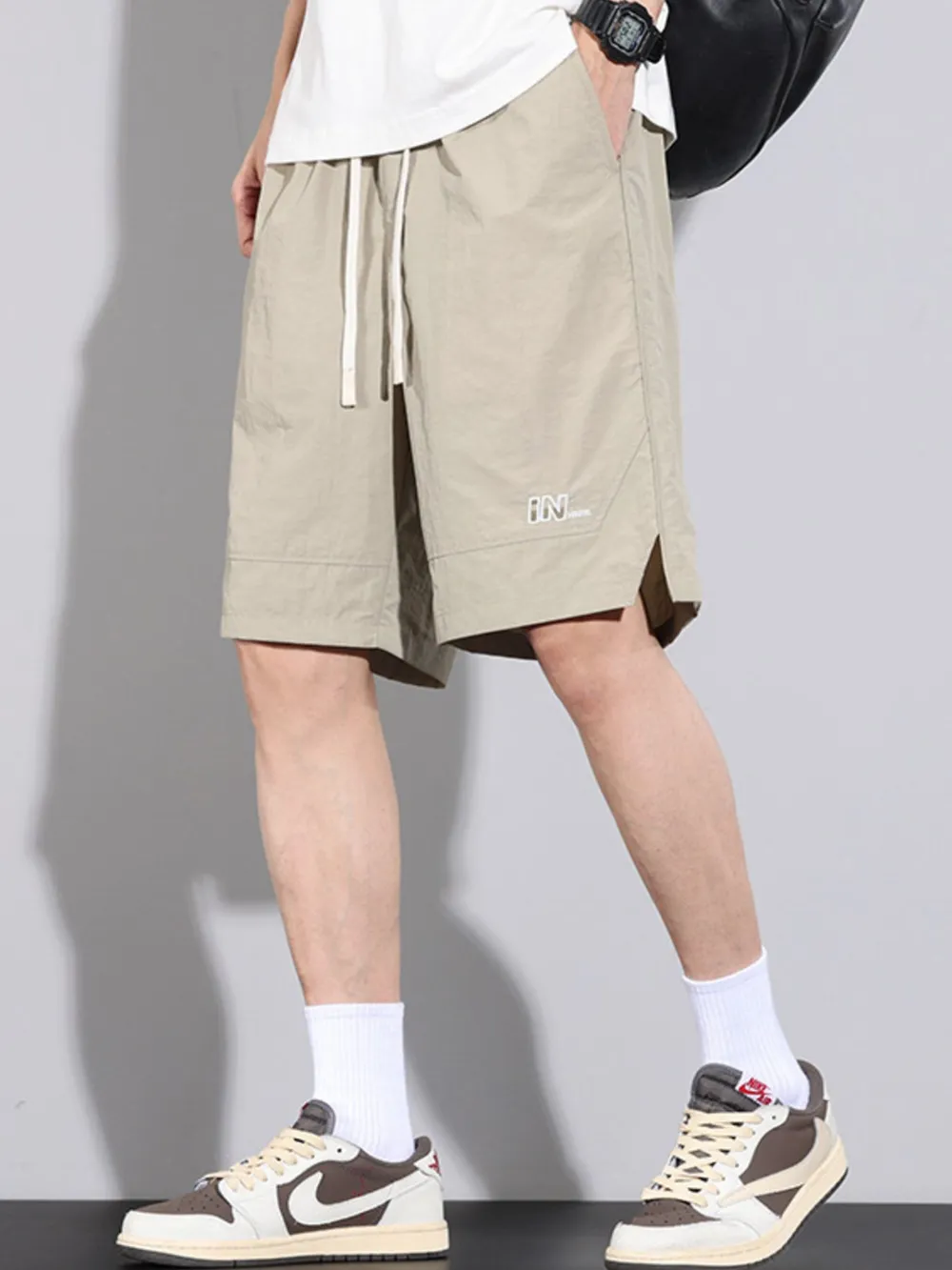 Men's Plus Size Drawstring Basketball Shorts with Side Pockets, image 4
