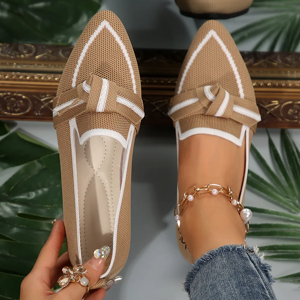 Point Toe Mesh Flat Slip-Ons, image 6