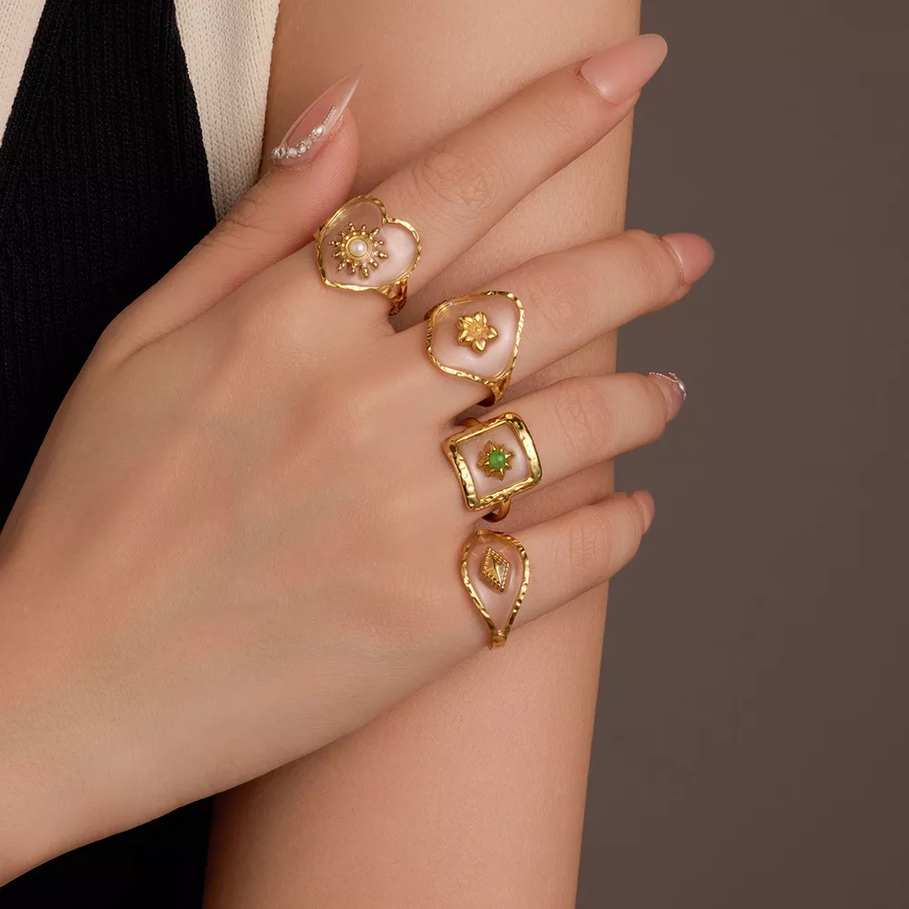 18K Gold-Plated Adjustable Open Ring, image 2