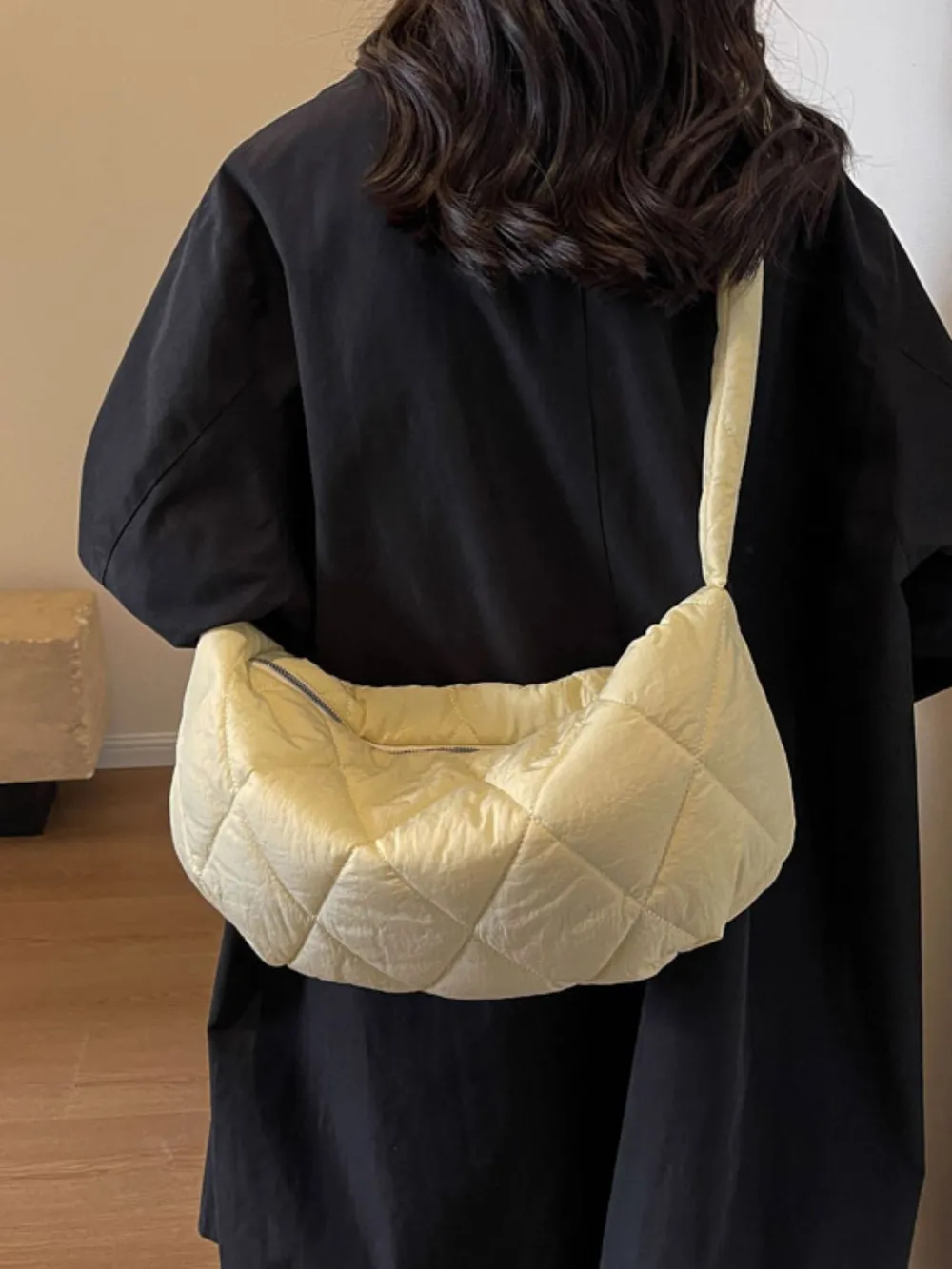 Quilted Polyester Crossbody Bag, image 8