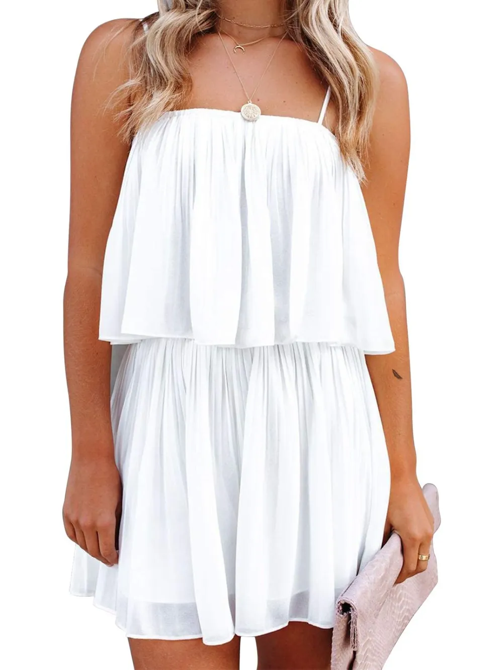 Ruched Spaghetti Strap Romper, image 9
