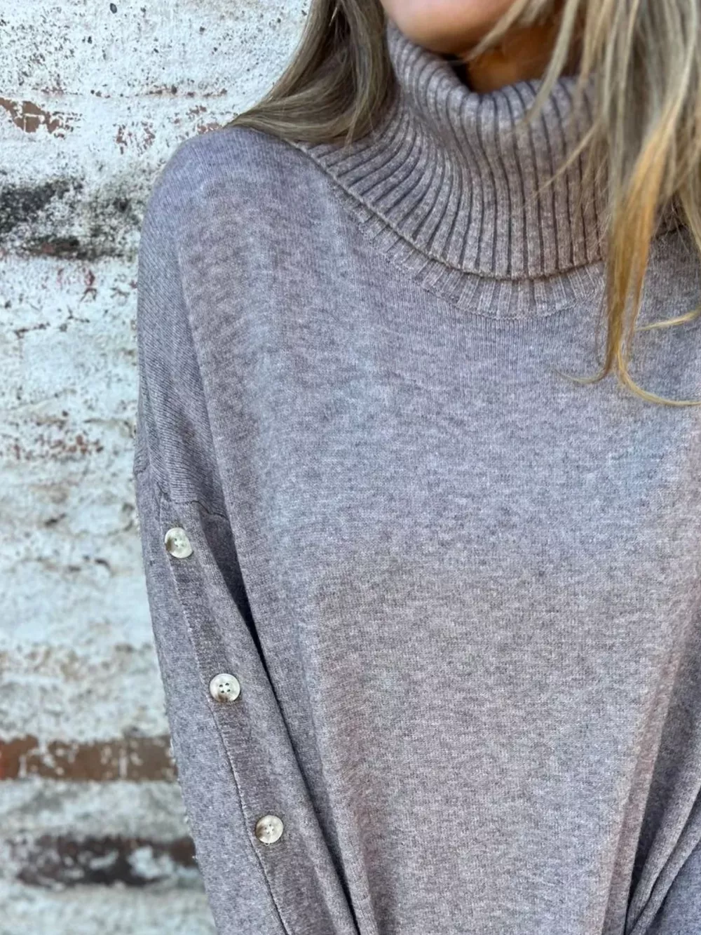 Full Size Turtleneck Long Sleeve Sweater Plus Size, image 17