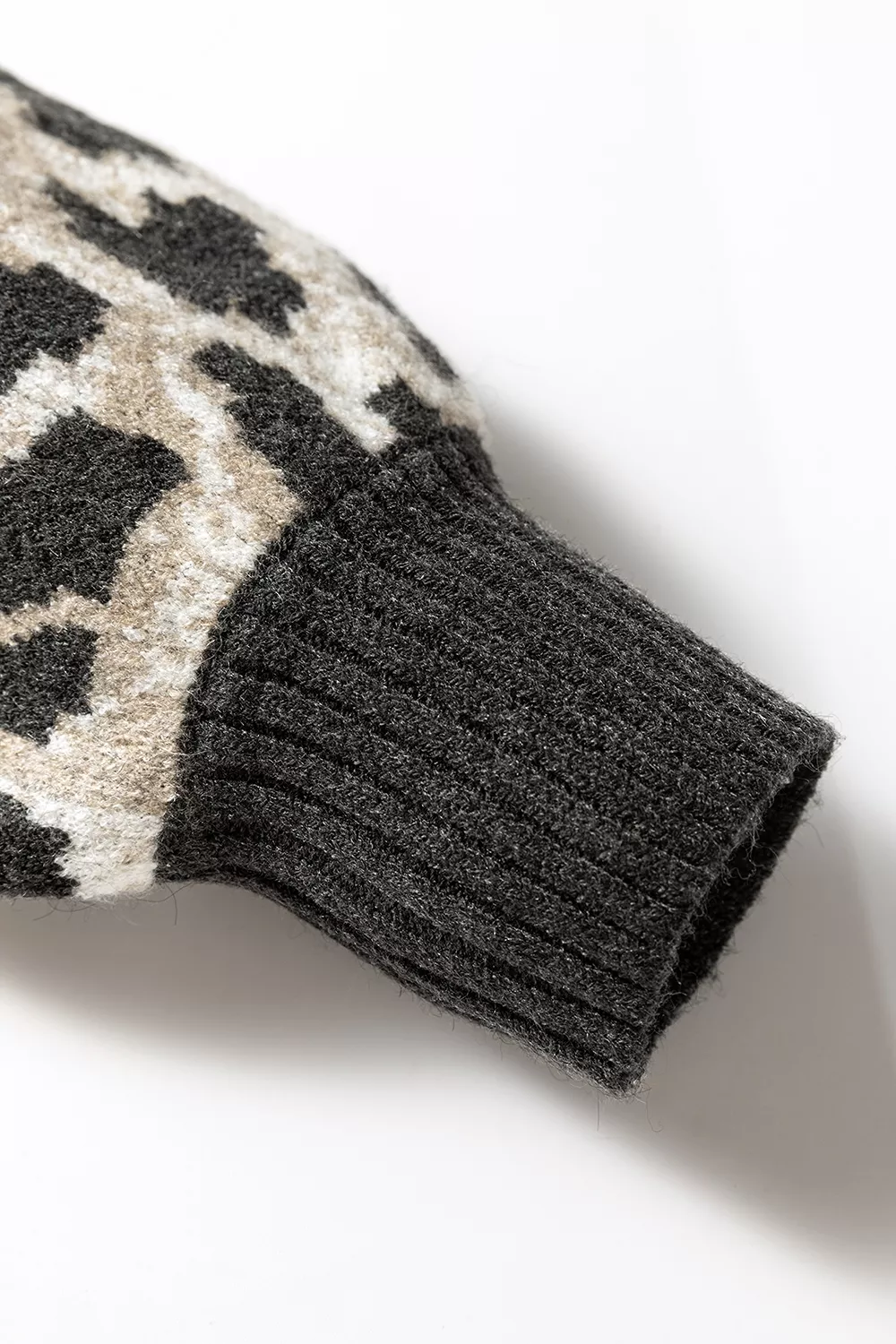 Leopard Drop Shoulder Baggy Sweater, image 11