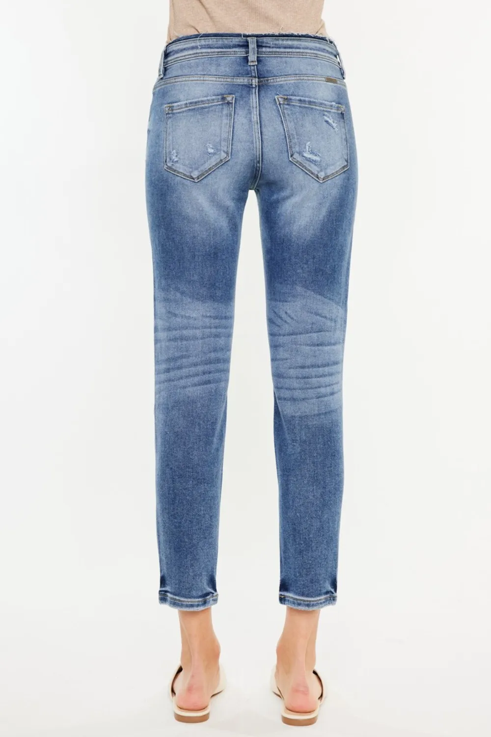 High Rise Distressed Mom Jeans, image 4