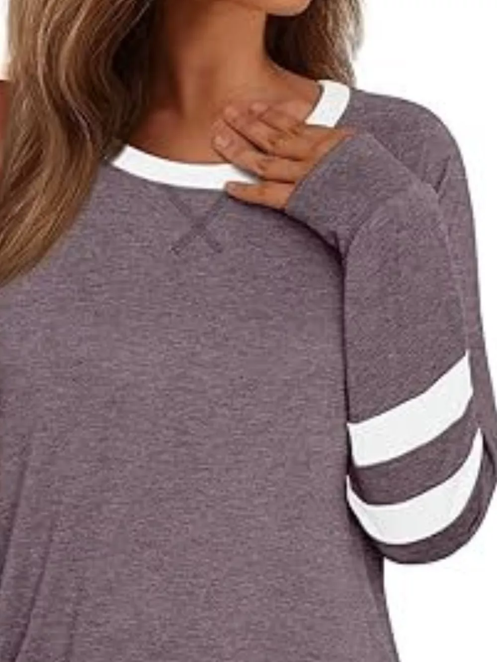 Casual Striped Round Neck T-Shirt, image 7