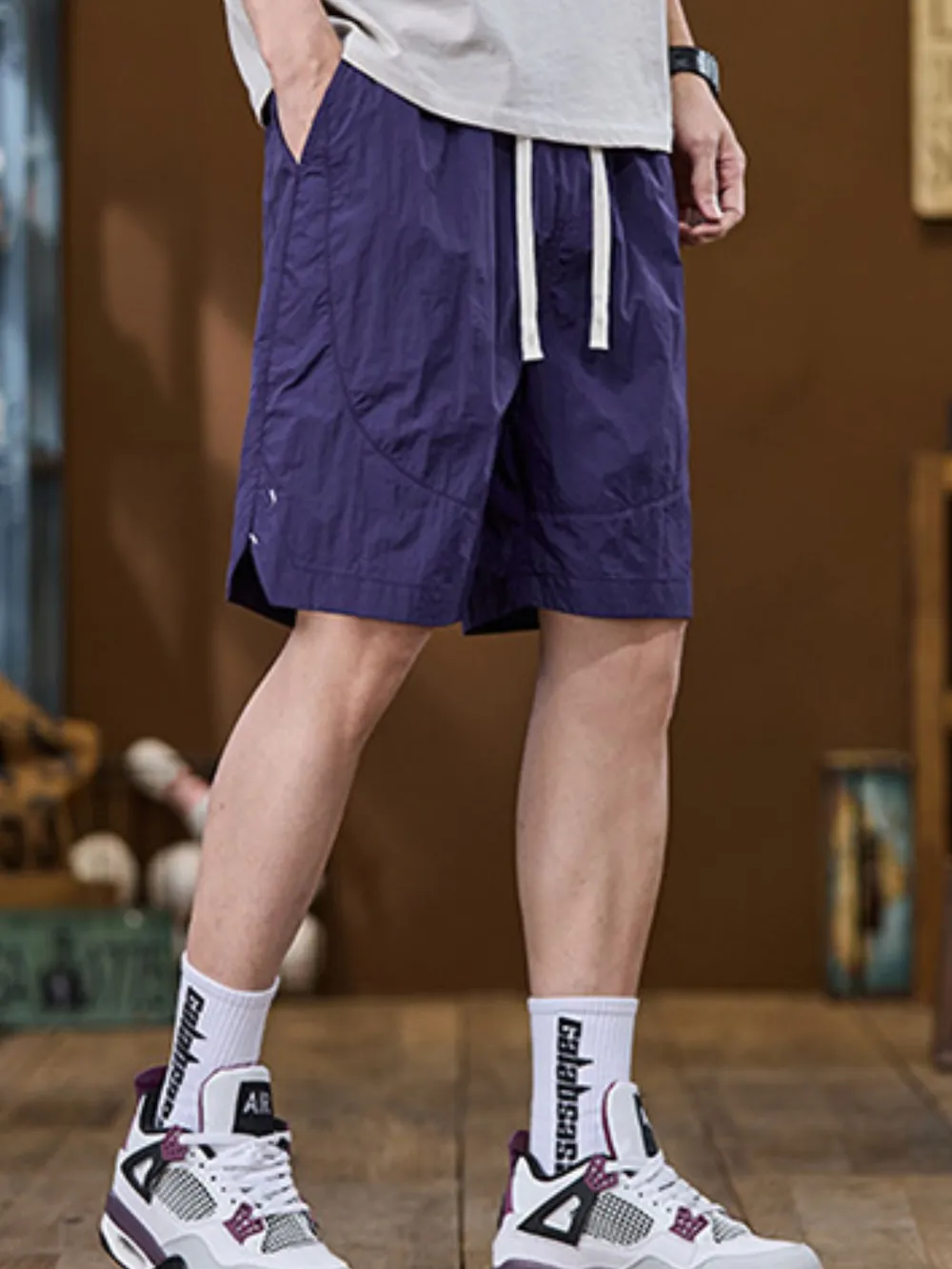 Men's Plus Size Drawstring Pocketed Shorts, image 13