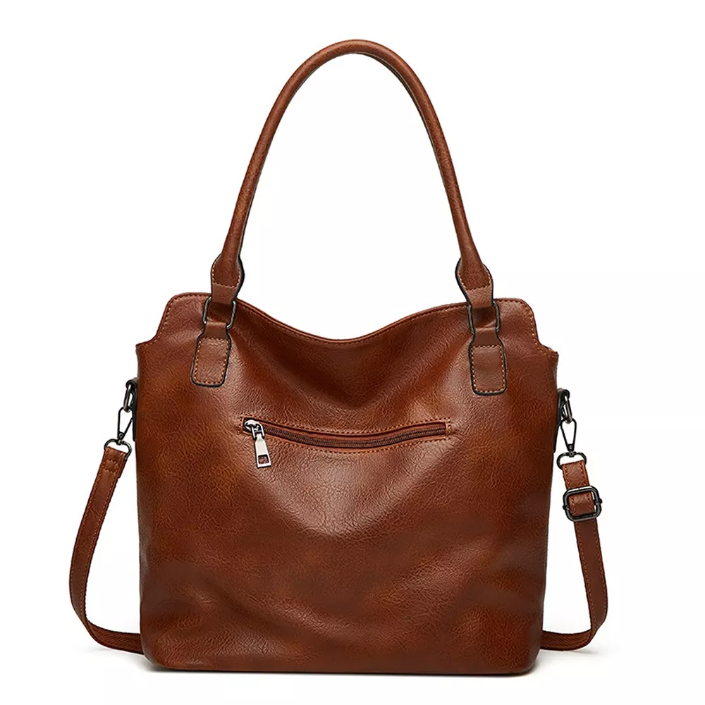 PU Leather Shoulder Bag and Pouch Set, image 7