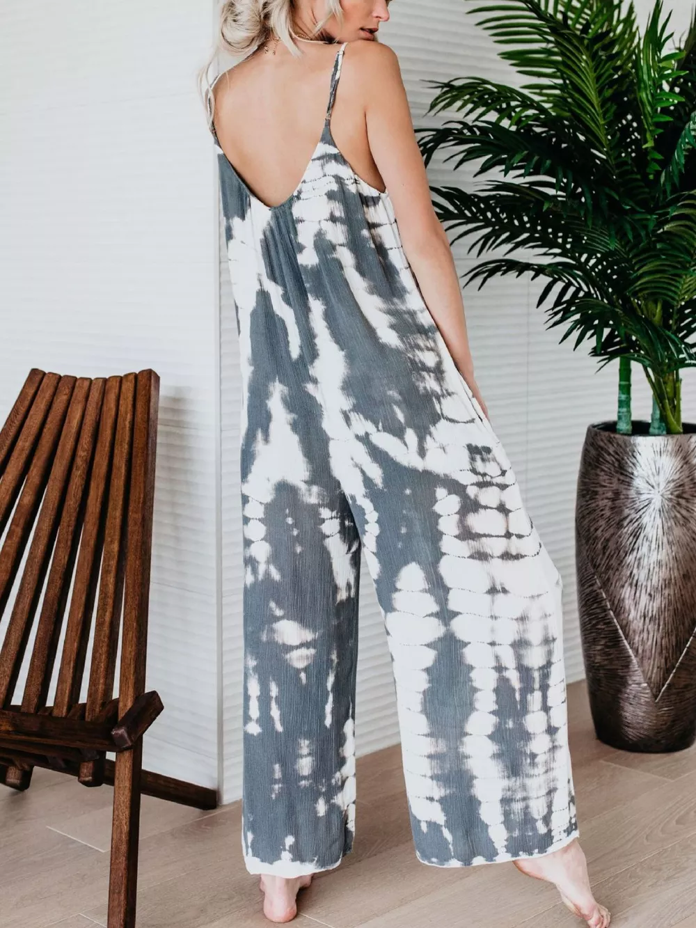 Full Size Tie-Dye Wide Leg Jumpsuit Plus Size, image 22
