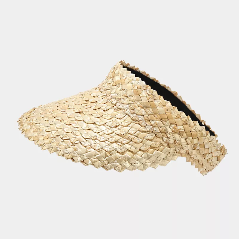 Woven Straw Sun Visor Hat