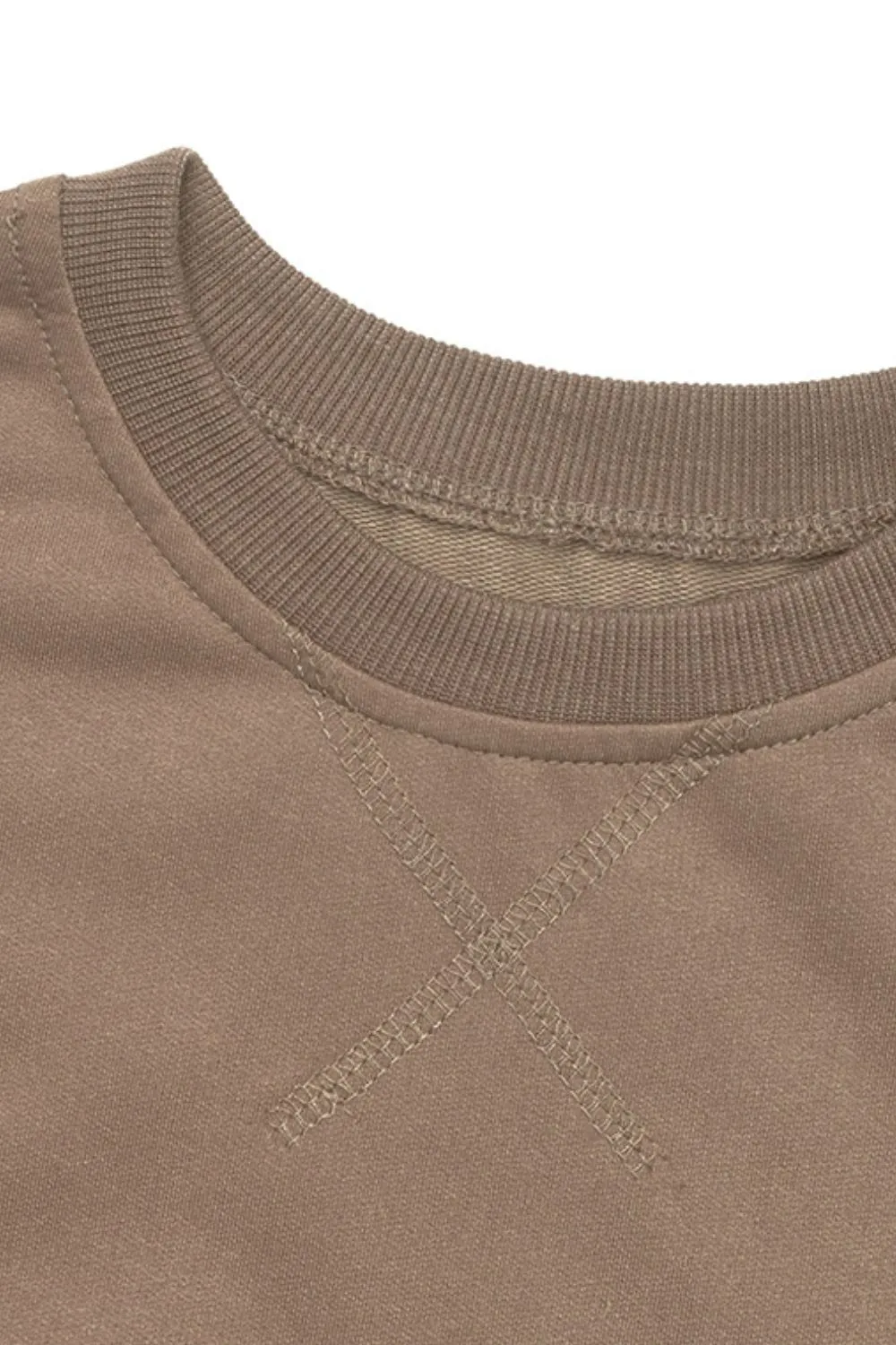 Round Neck Long Sleeve Top and Pants Set, image 6