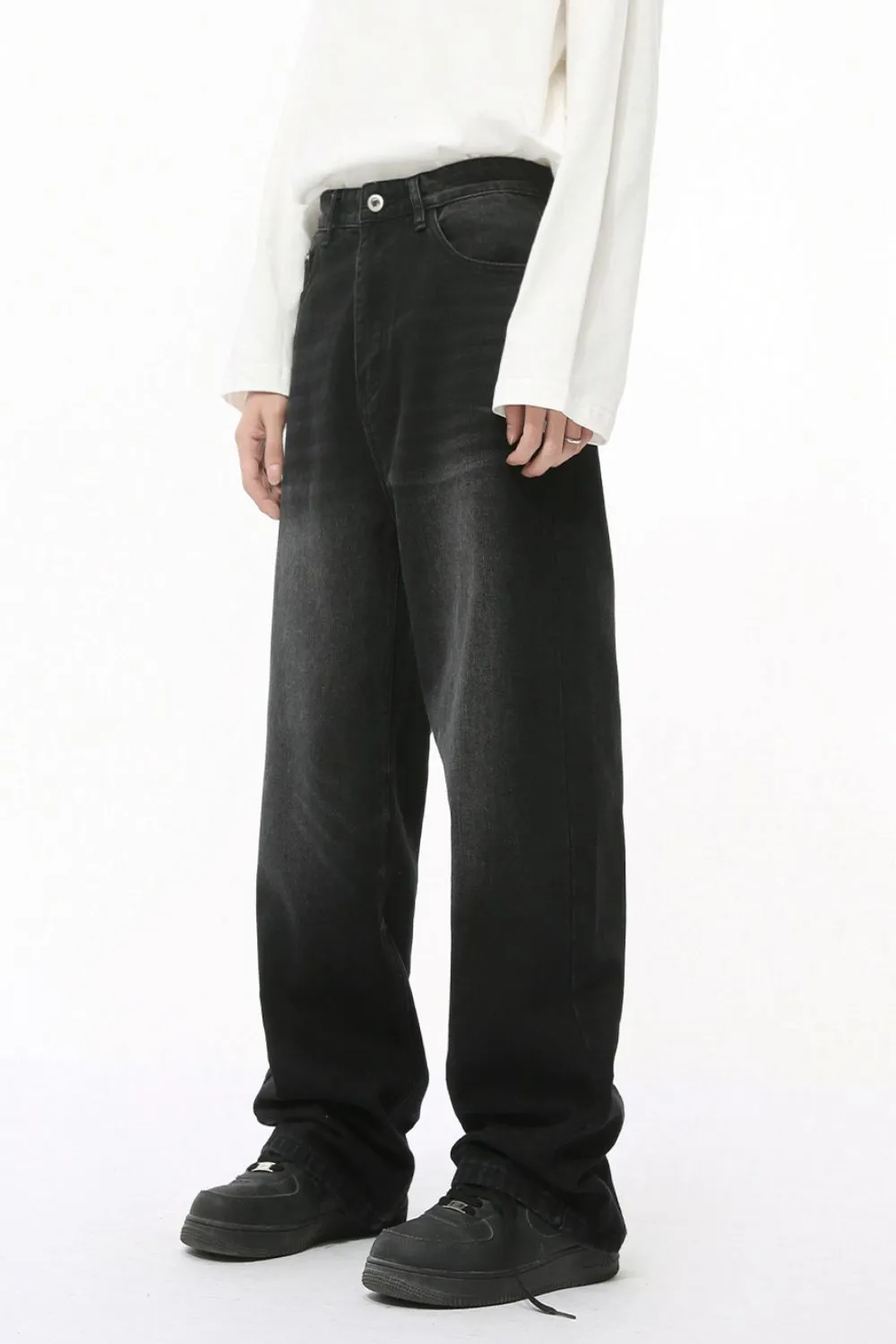 High Rise Wide Leg Casual Jeans, image 3