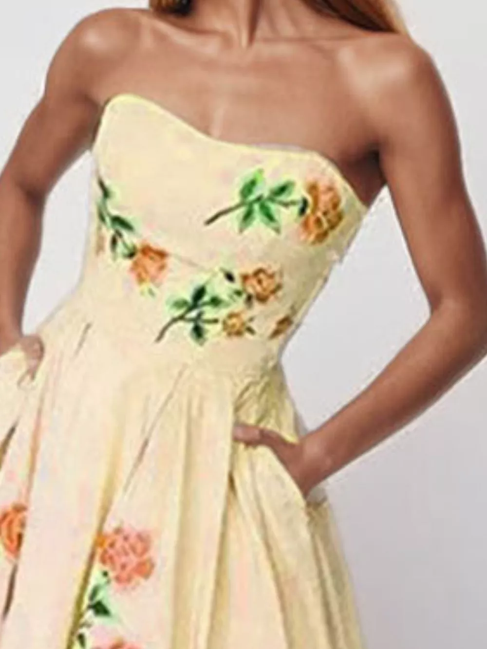 Floral Print Tube Maxi Dress, image 12