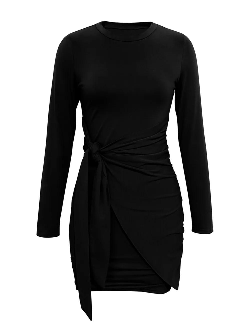 Round Neck Long Sleeve Bodycon Dress, image 11