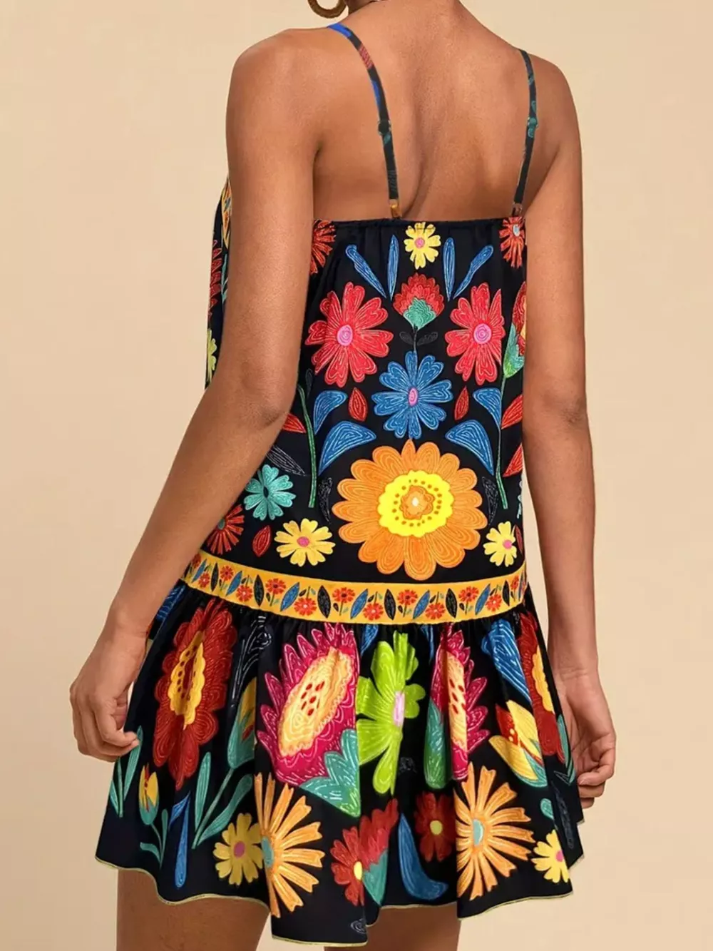 Floral Print Sleeveless Mini Dress, image 7
