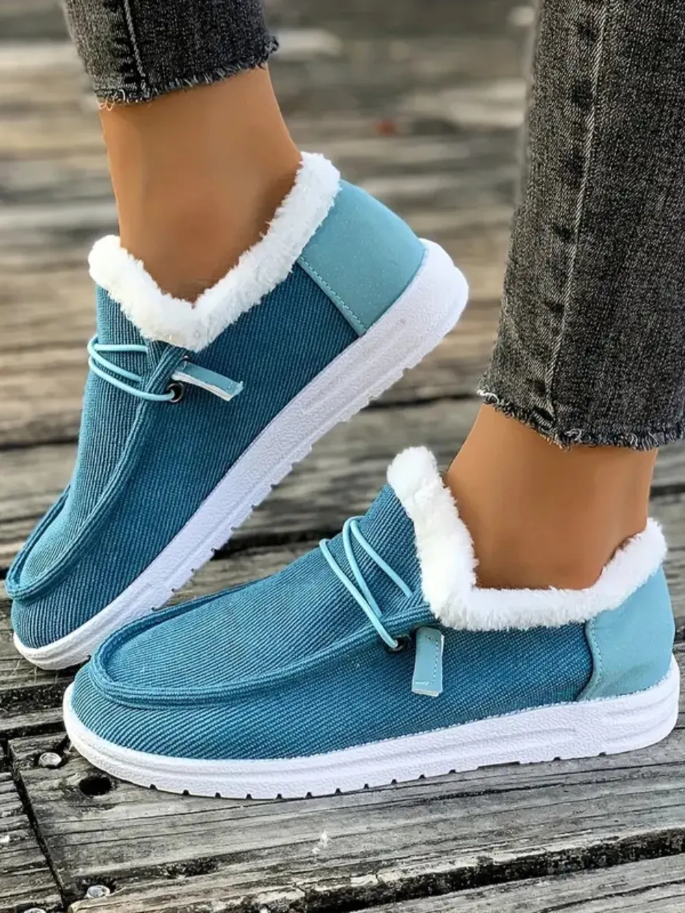 Fluff Round Toe Flat Slip-Ons, image 8