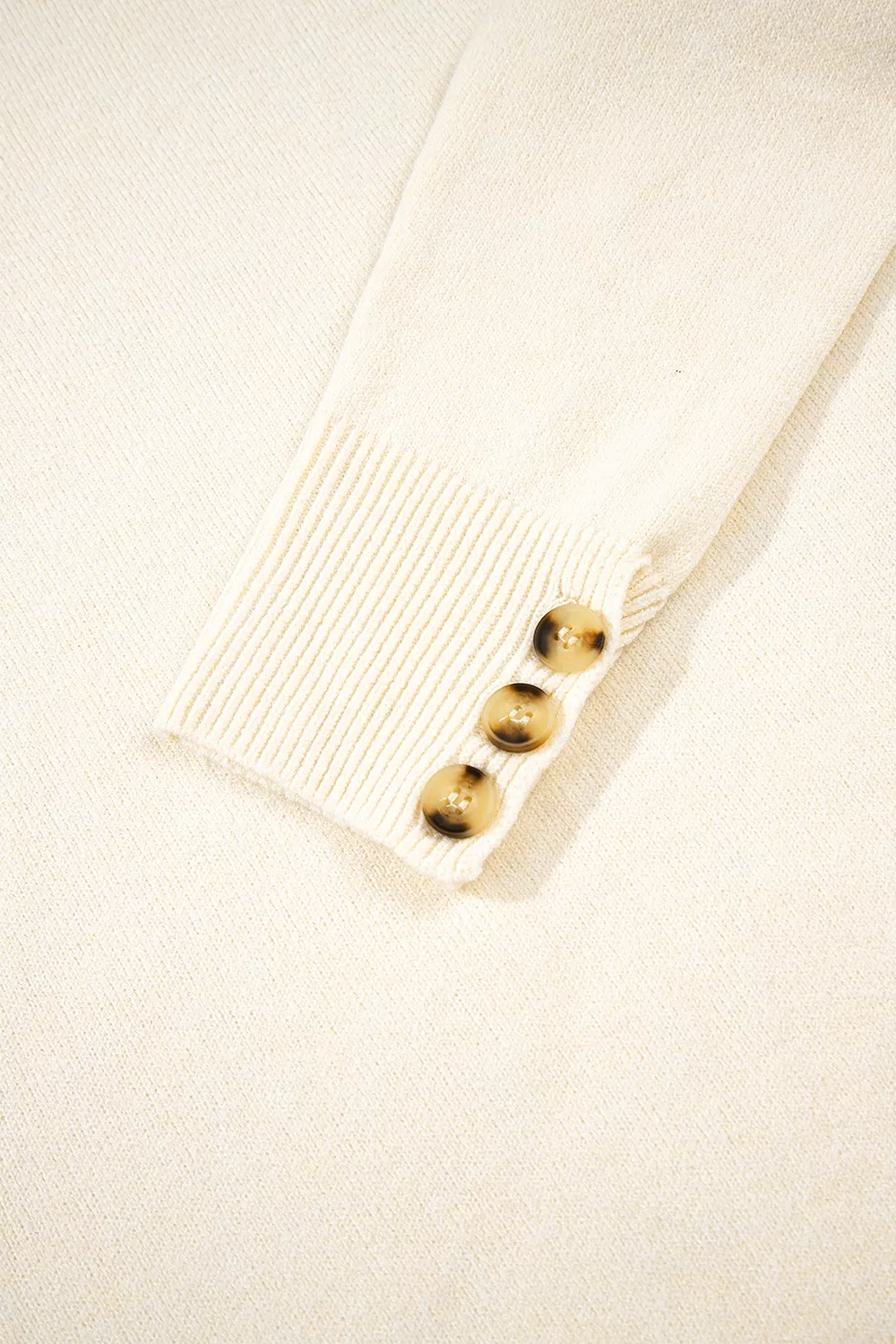 Button-Cuff Crew Neck Sweater, image 12