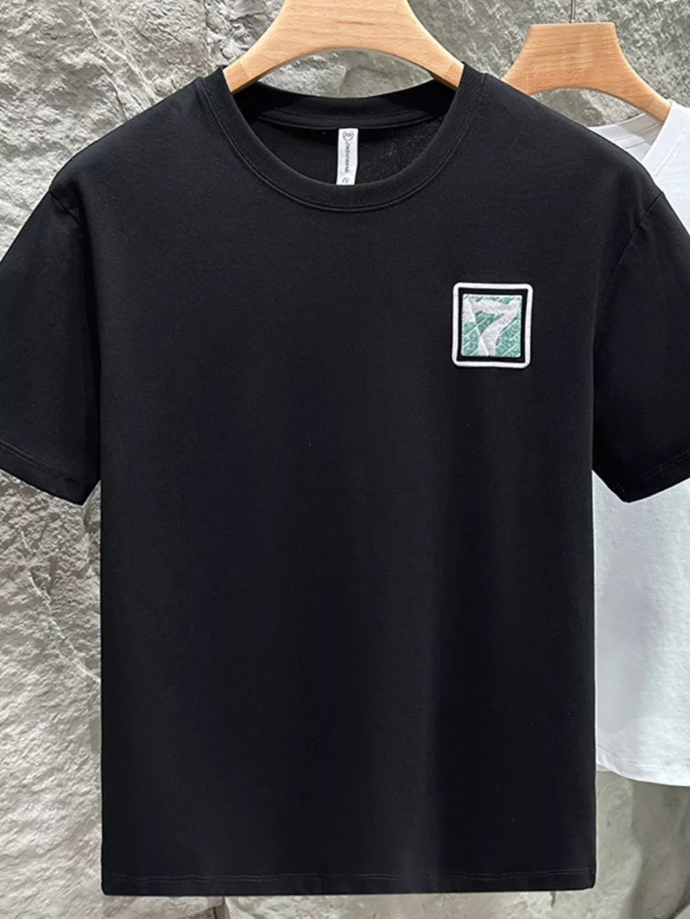 Men's Plus Size Round Neck Short Sleeve T-Shirt, image 2