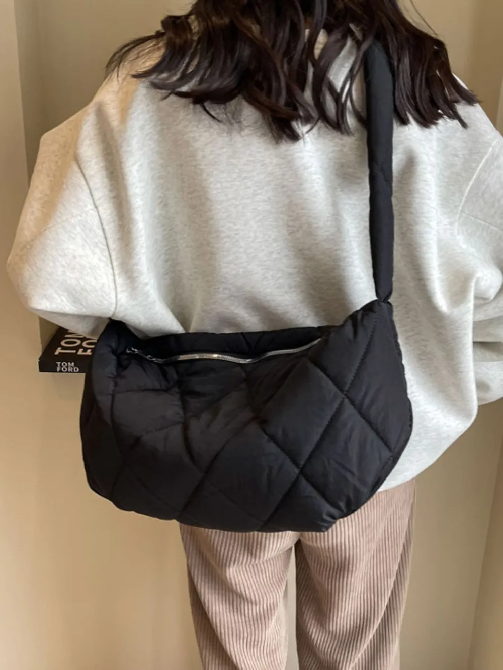 Quilted Polyester Crossbody Bag, image 12