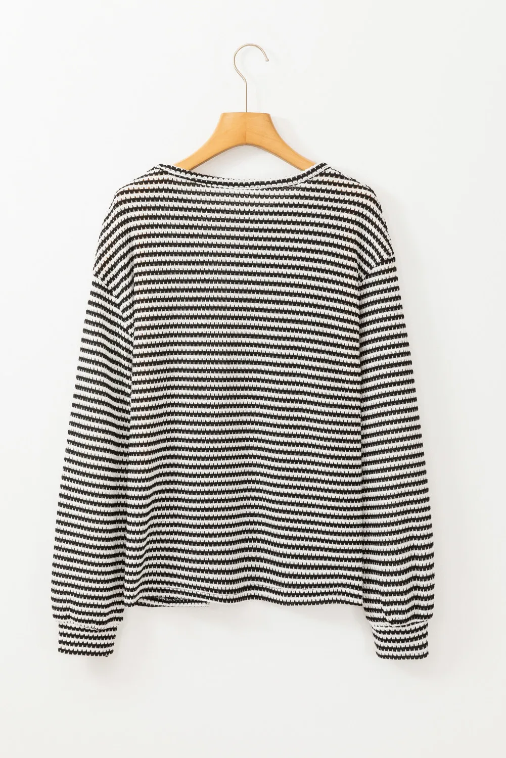 Striped Round Neck Long Sleeve Top, image 4