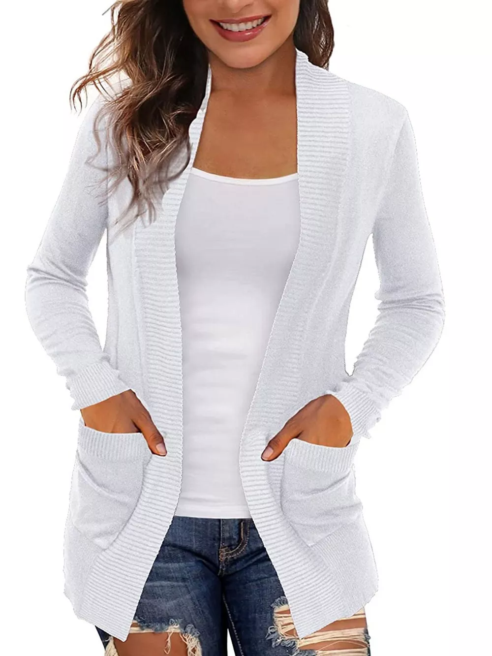 Open Front Knit Cardigan, image 4