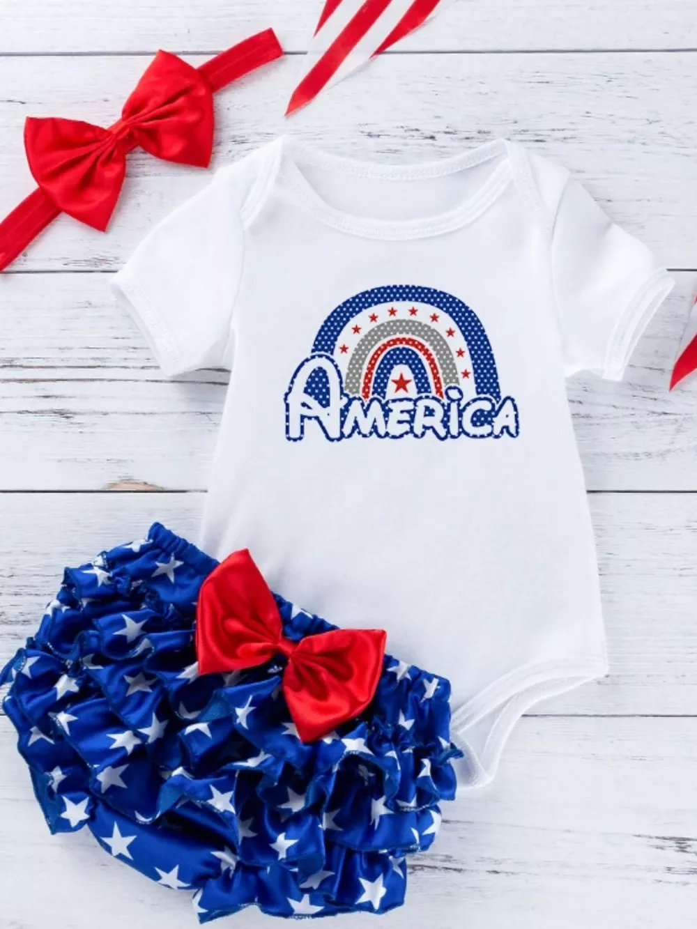 Children's Little Miss America Patriotic Outfit Set, image 19
