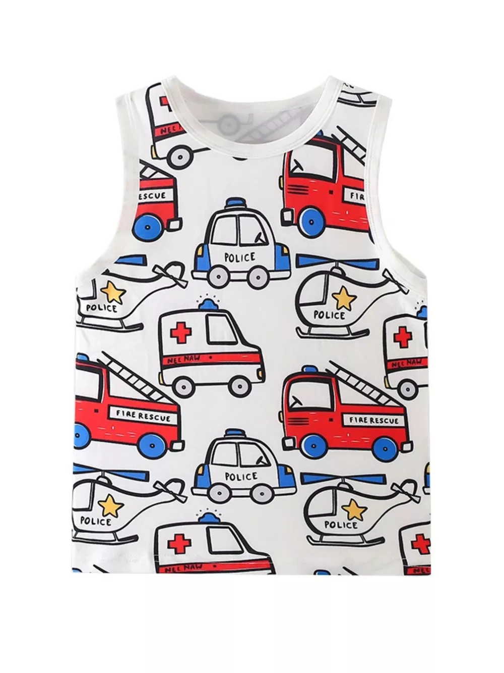 Children's Vehicle Print Tank, image 2