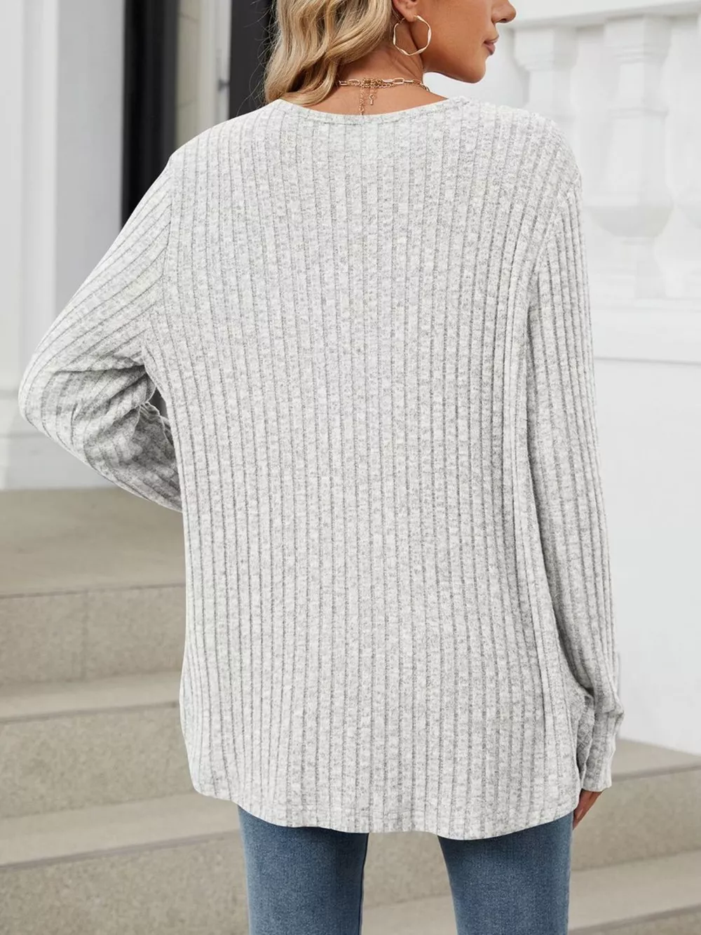 Ribbed Button-Up Cardigan, image 21