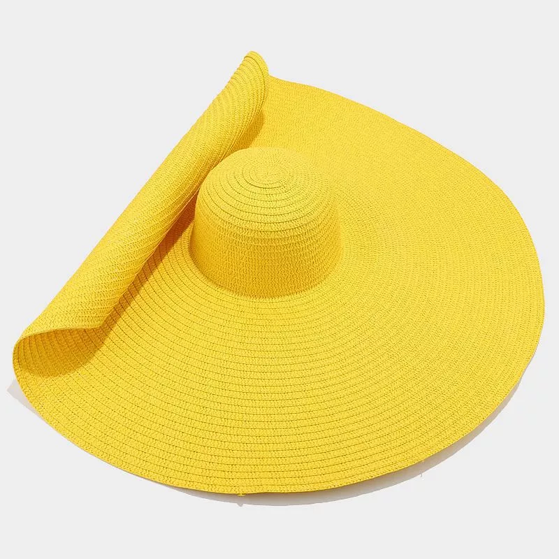 Oversized Wide Brim Straw Sun Hat, image 12