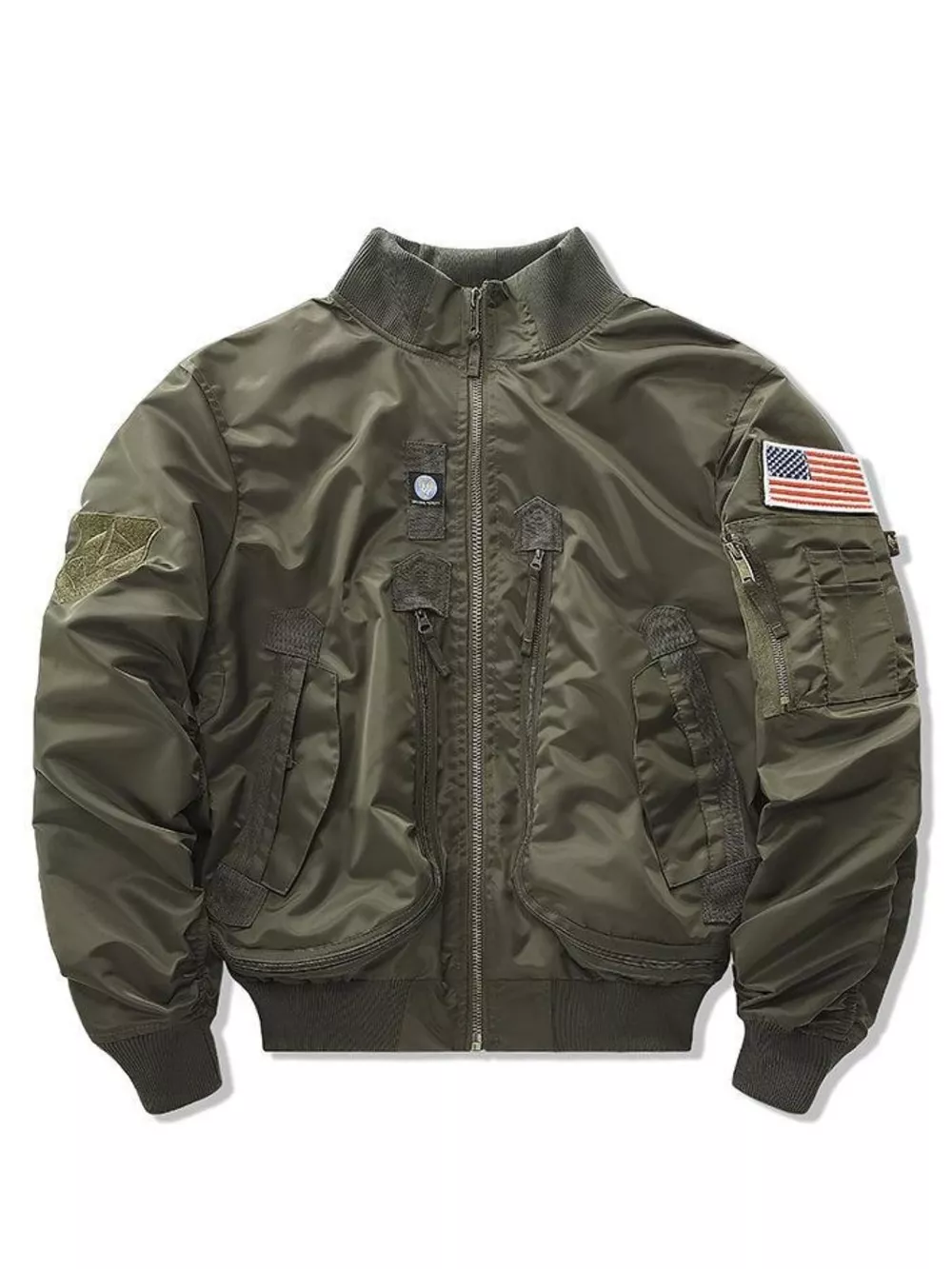 Men's Plus Size Zip Up Long Sleeve Jacket, image 2