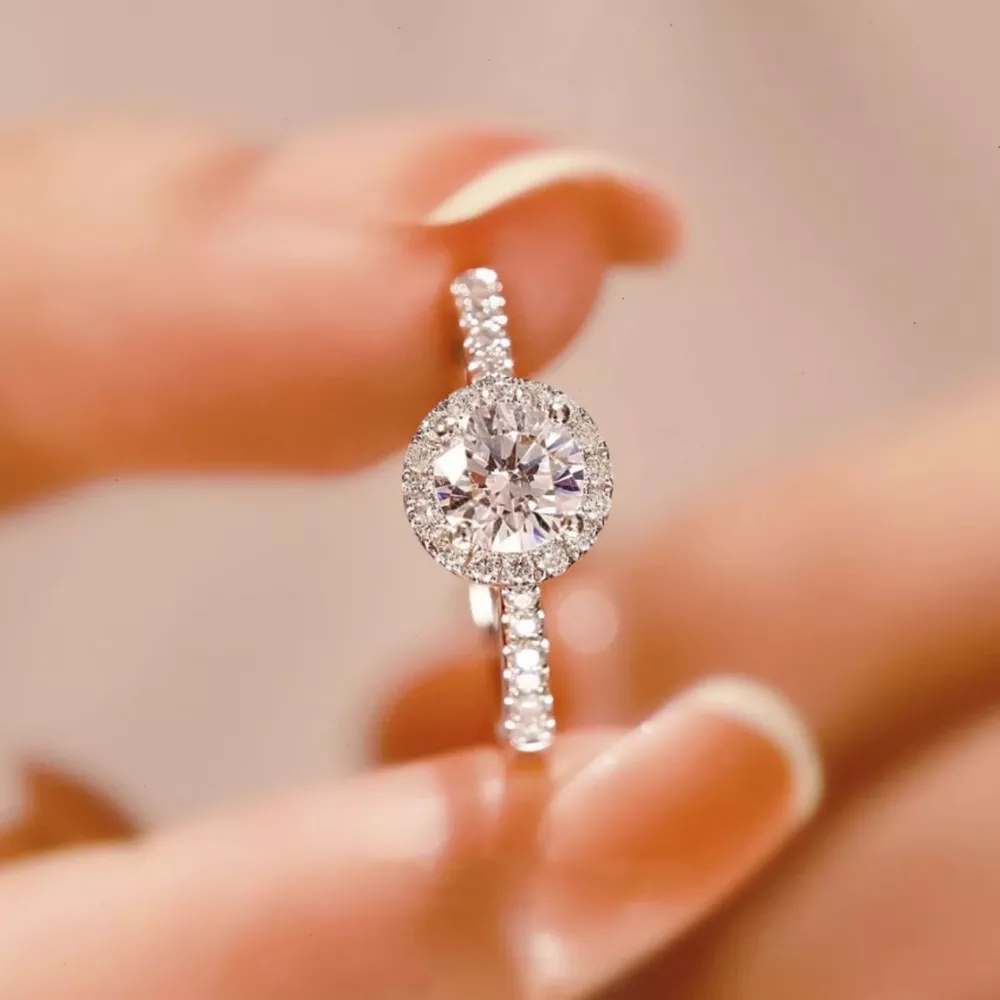 2 Carat Moissanite 925 Sterling Silver Ring, image 9