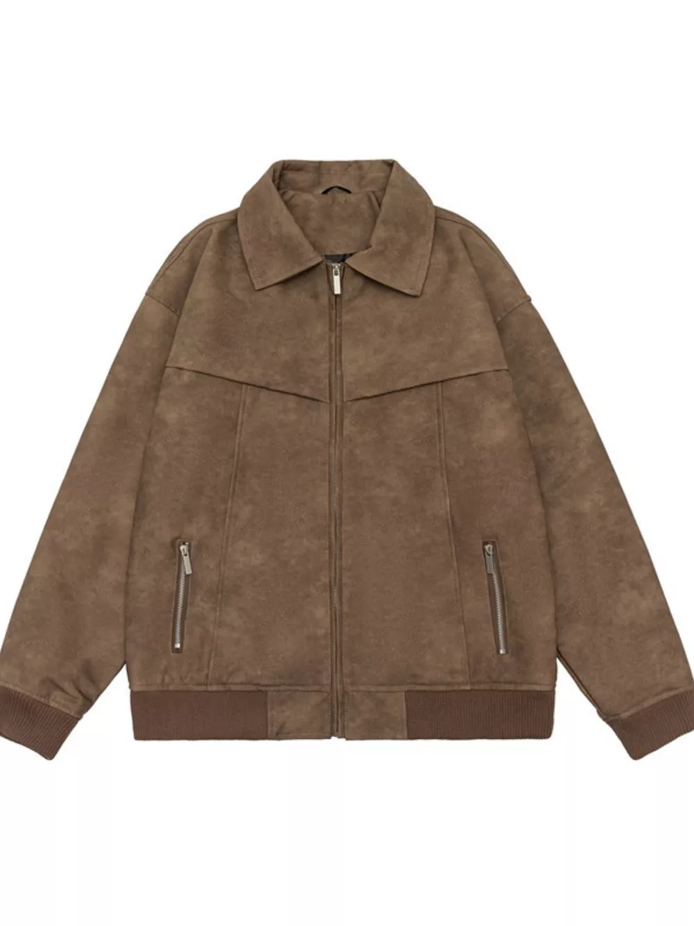 Men's Plus Size Zip Up Drop Shoulder Jacket, image 4
