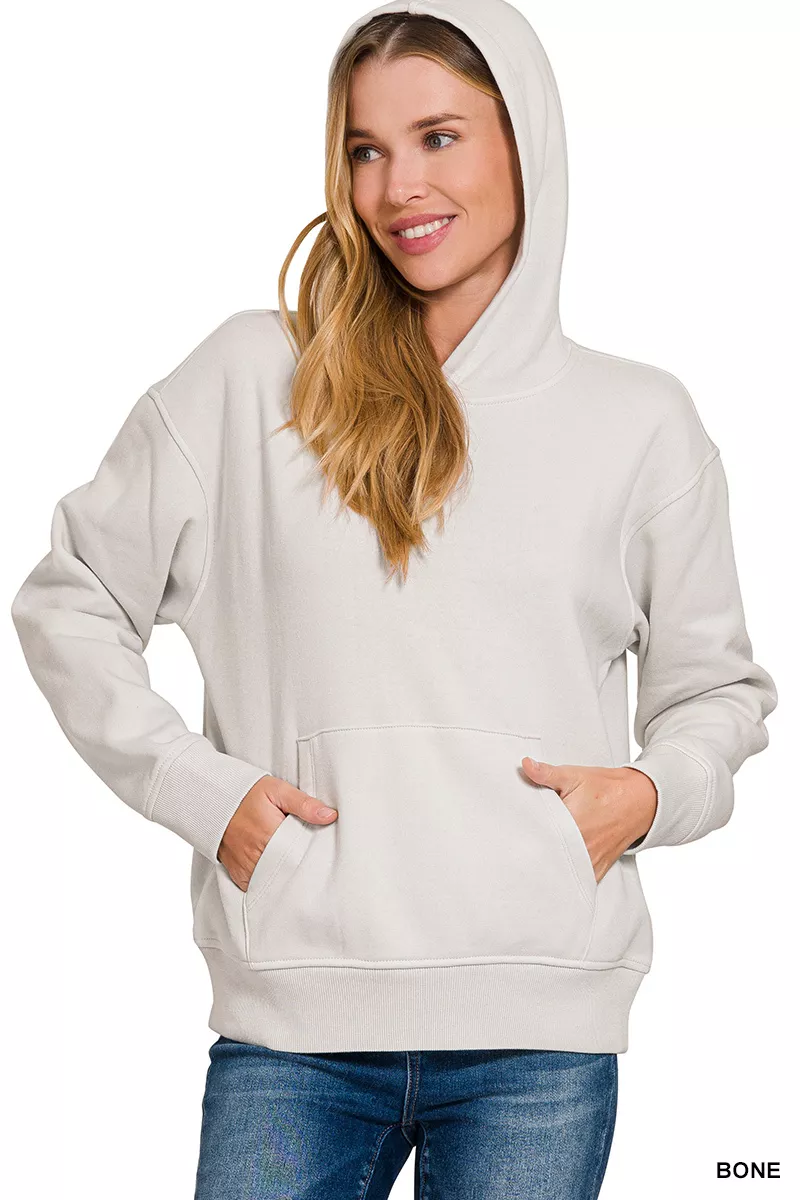 Fleece Kangaroo Pocket Hoodie, image 2