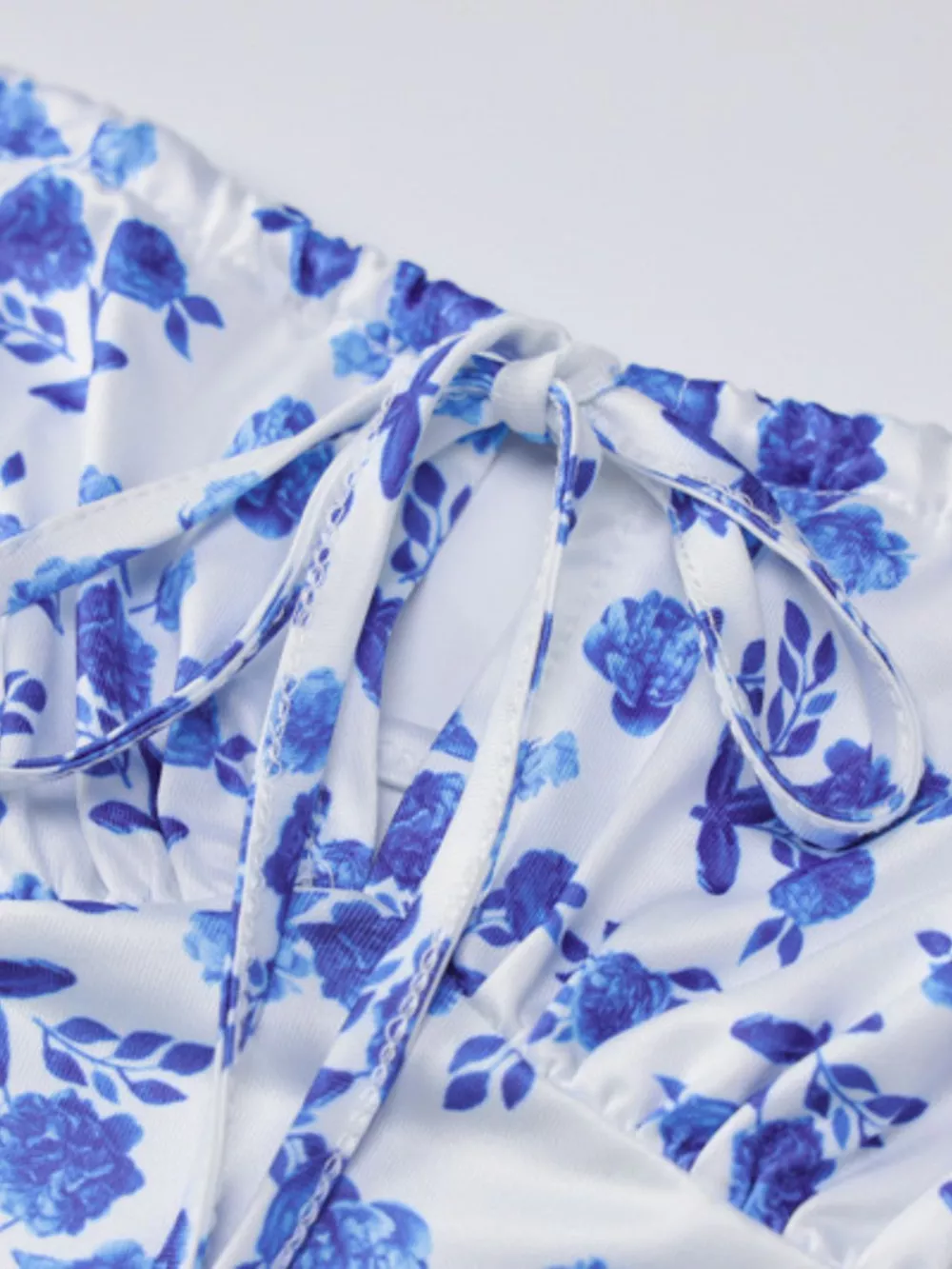Floral Print Tie Strap Bodycon Maxi Dress, image 24