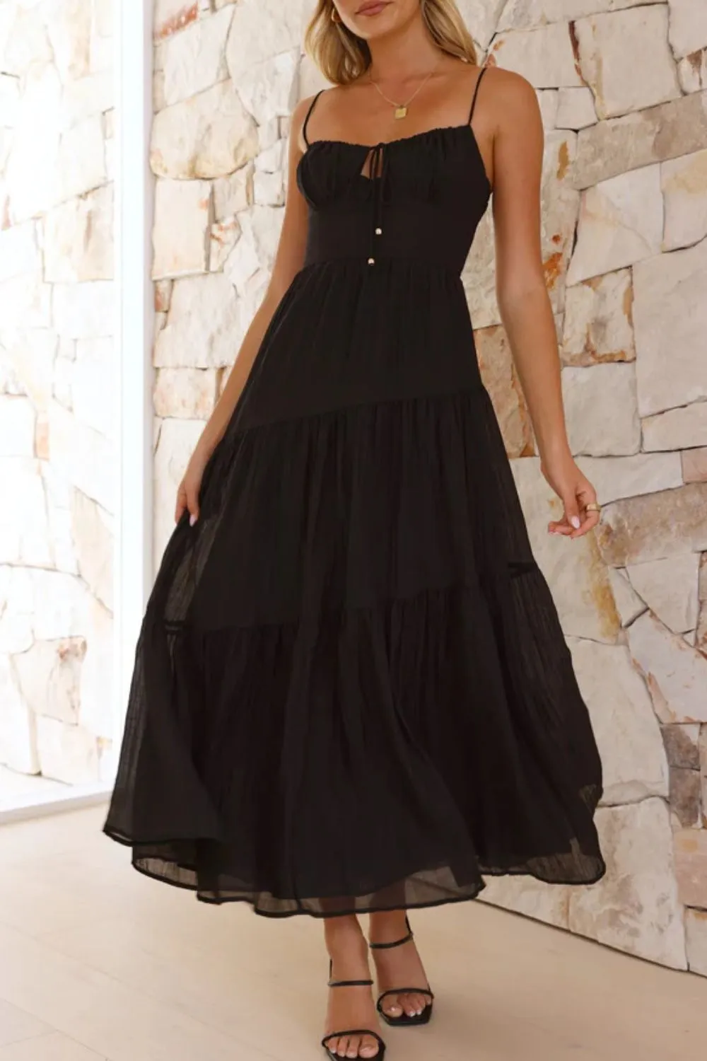 Ruched Smocked Back Cami Dress, image 10