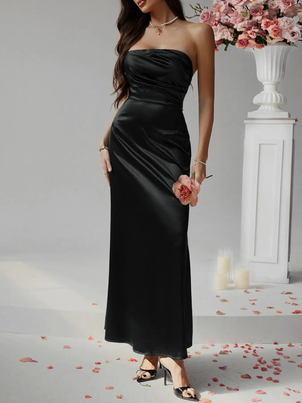 Ruched Tube Maxi Dress, image 17