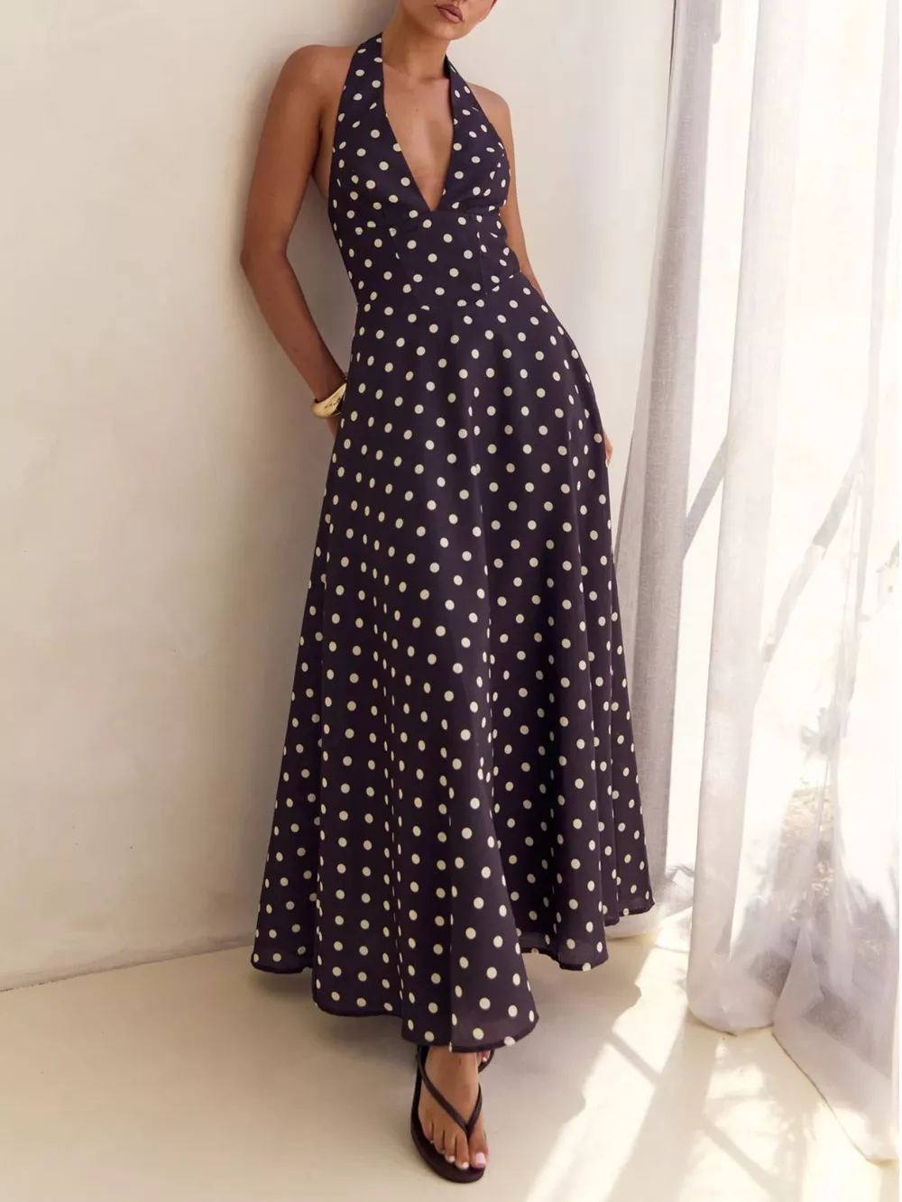 Floral Print Halter Neck Maxi Dress, image 26