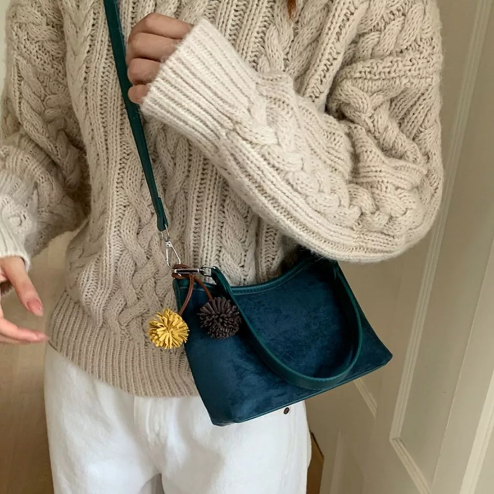 Suede Crossbody Bag with Adjustable Shoulder Strap