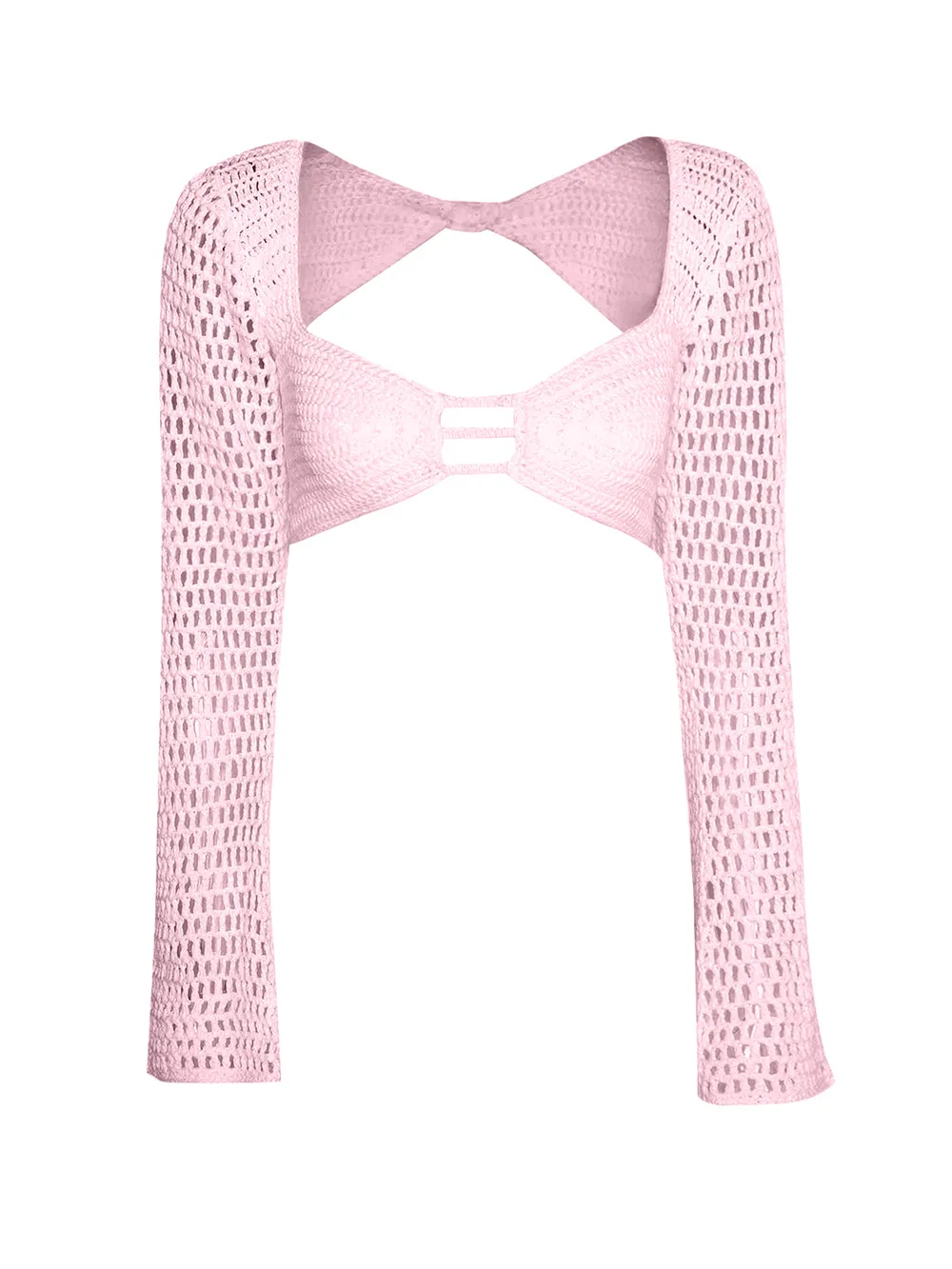 Tied Long Sleeve Top and Skirt Cover Up Set, image 16