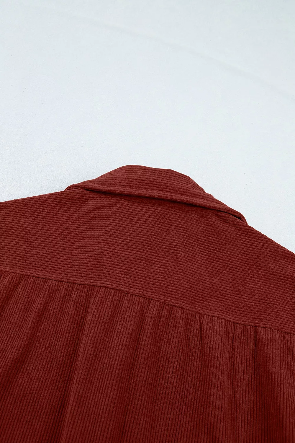 Adjustable Cuff Long Sleeve Corduroy Shirt, image 9