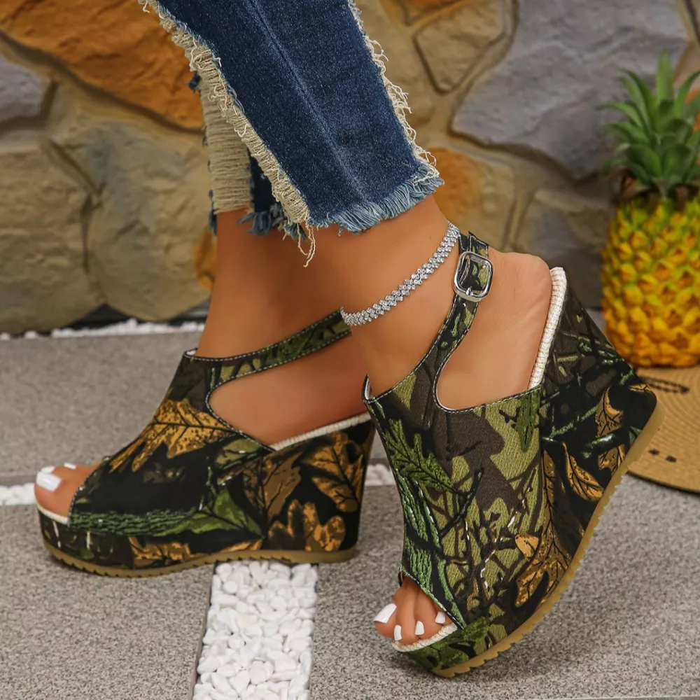 Open Toe Wedge Sandals, image 8
