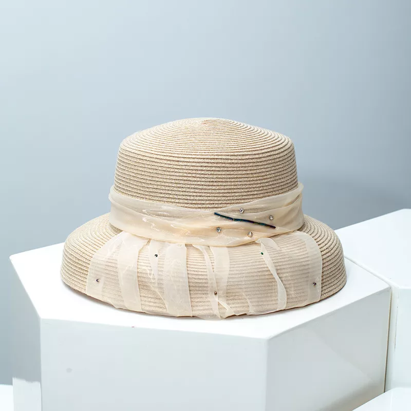 Straw Hat with Ribbon