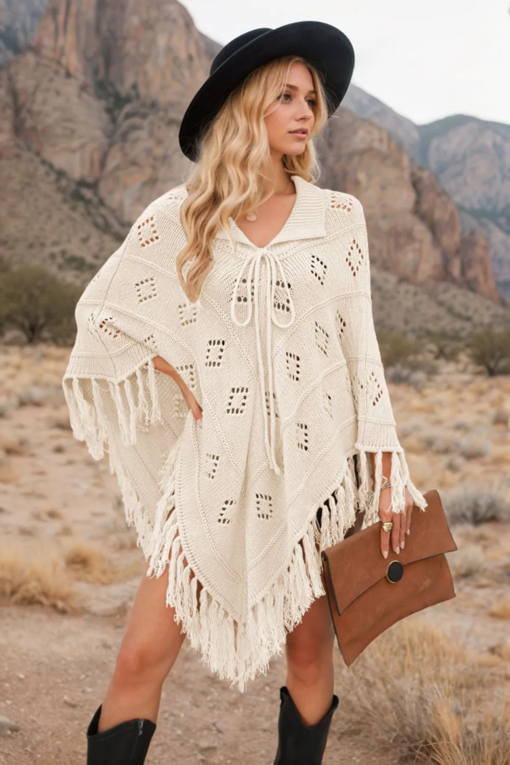 Tassel Hem Knit Cover Up, image 8
