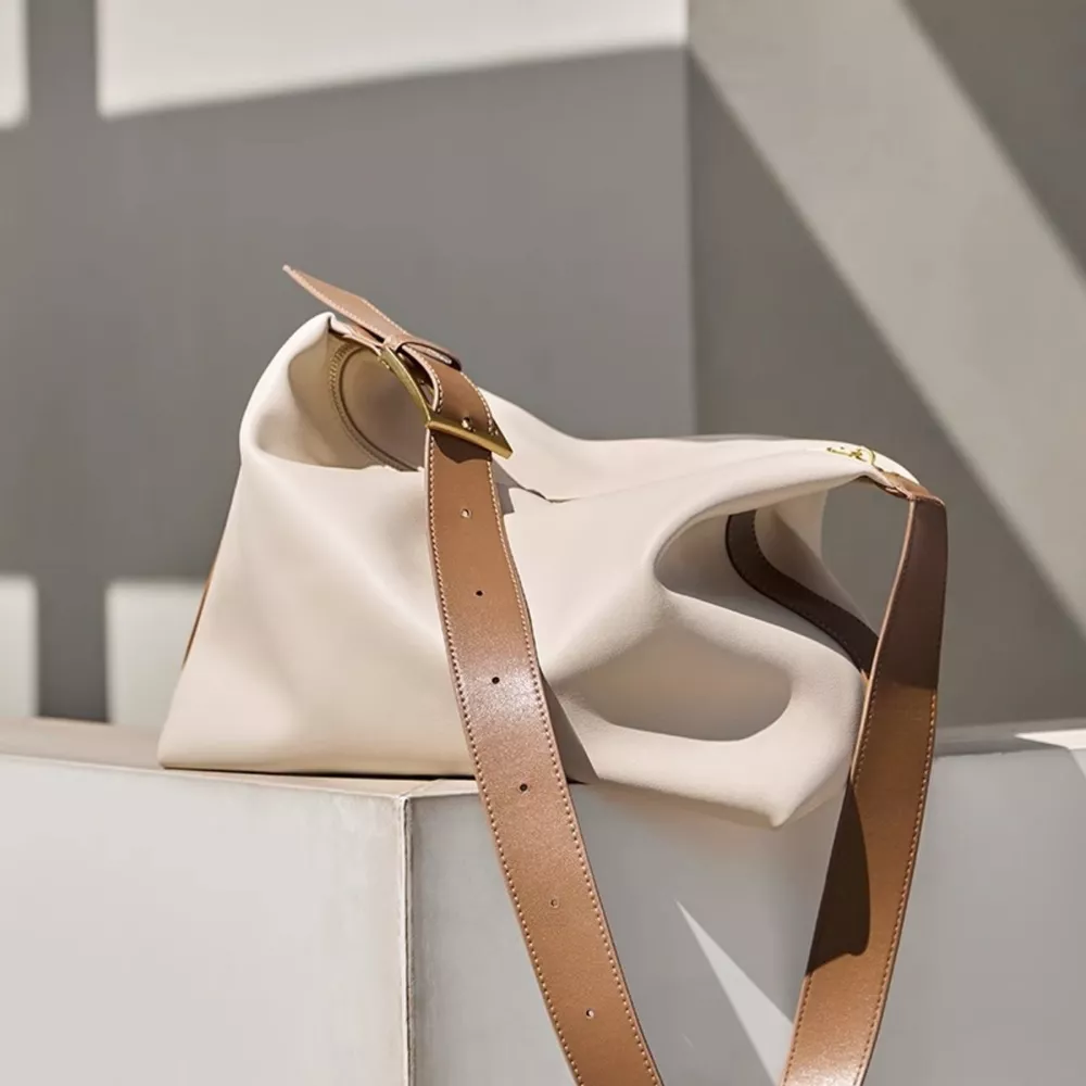 Leather Buckle Shoulder Bag, image 2