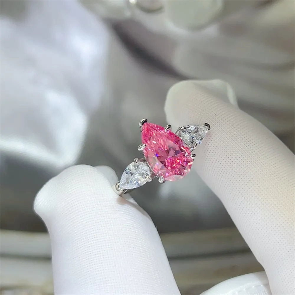 2 Carat 925 Sterling Silver Moissanite Ring, image 7