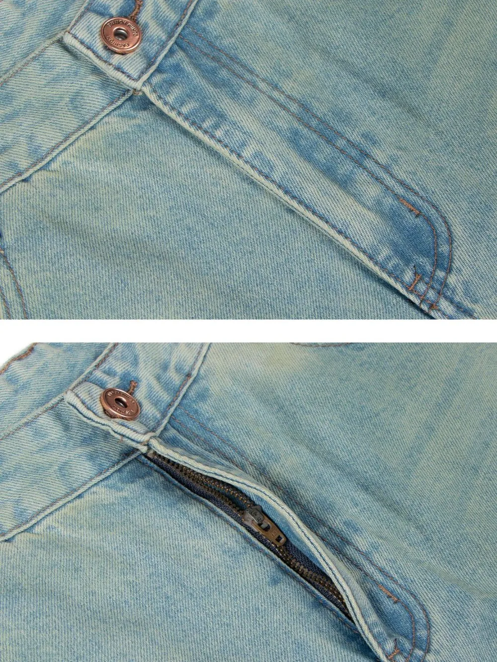 Men's Washed Wide Leg Baggy Jeans, image 6