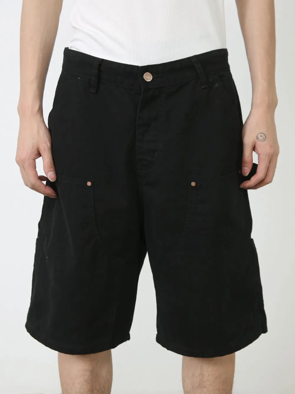 Men's Mid Rise Denim Shorts with Pockets