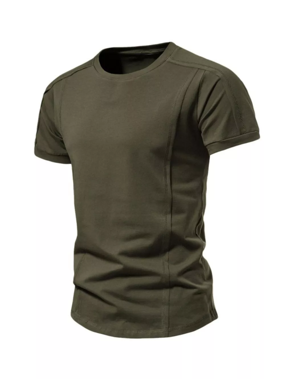 Men's Plus Size Round Neck Tactical Style T-Shirt, image 2