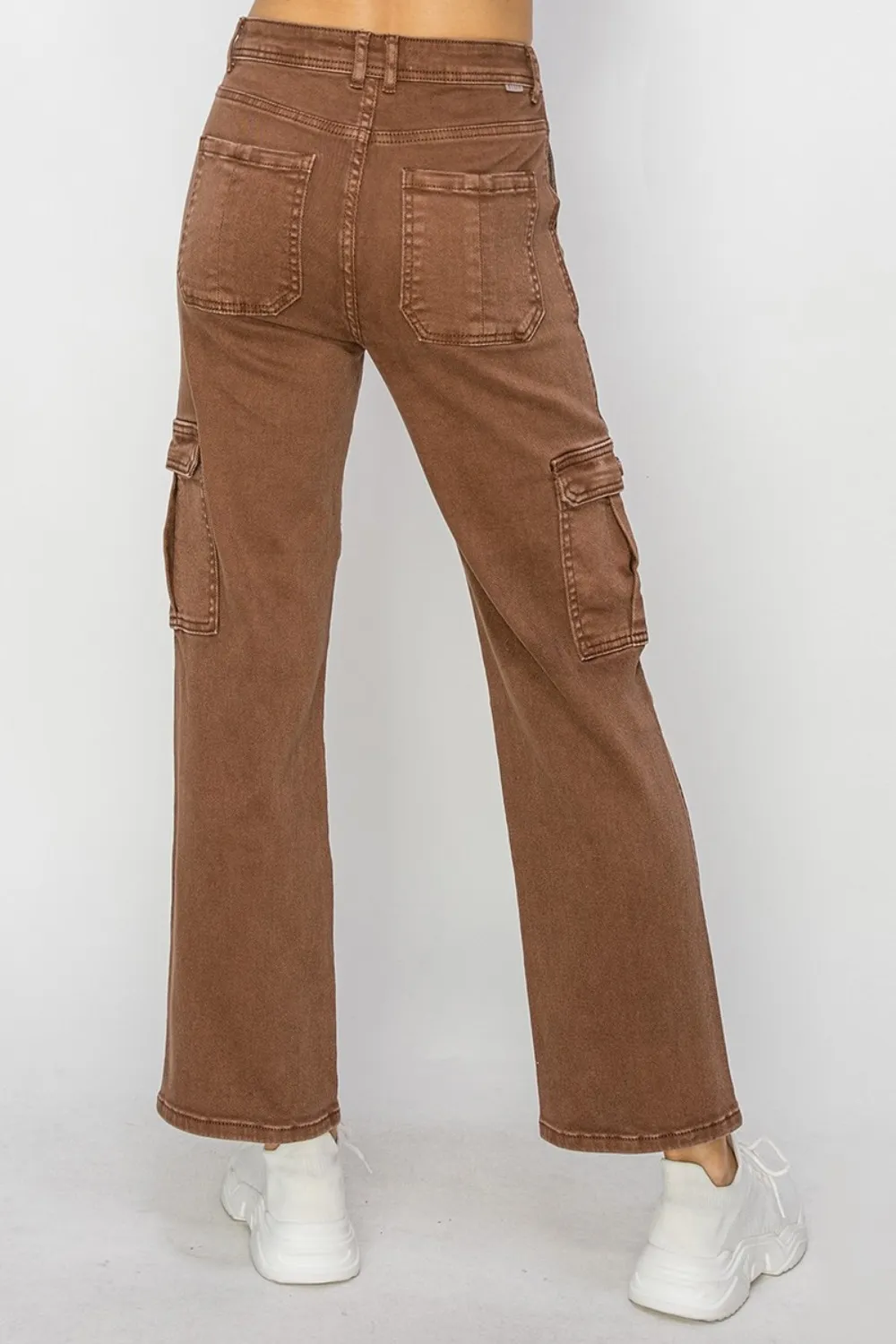 Full Size High Rise Cargo Jeans, image 5