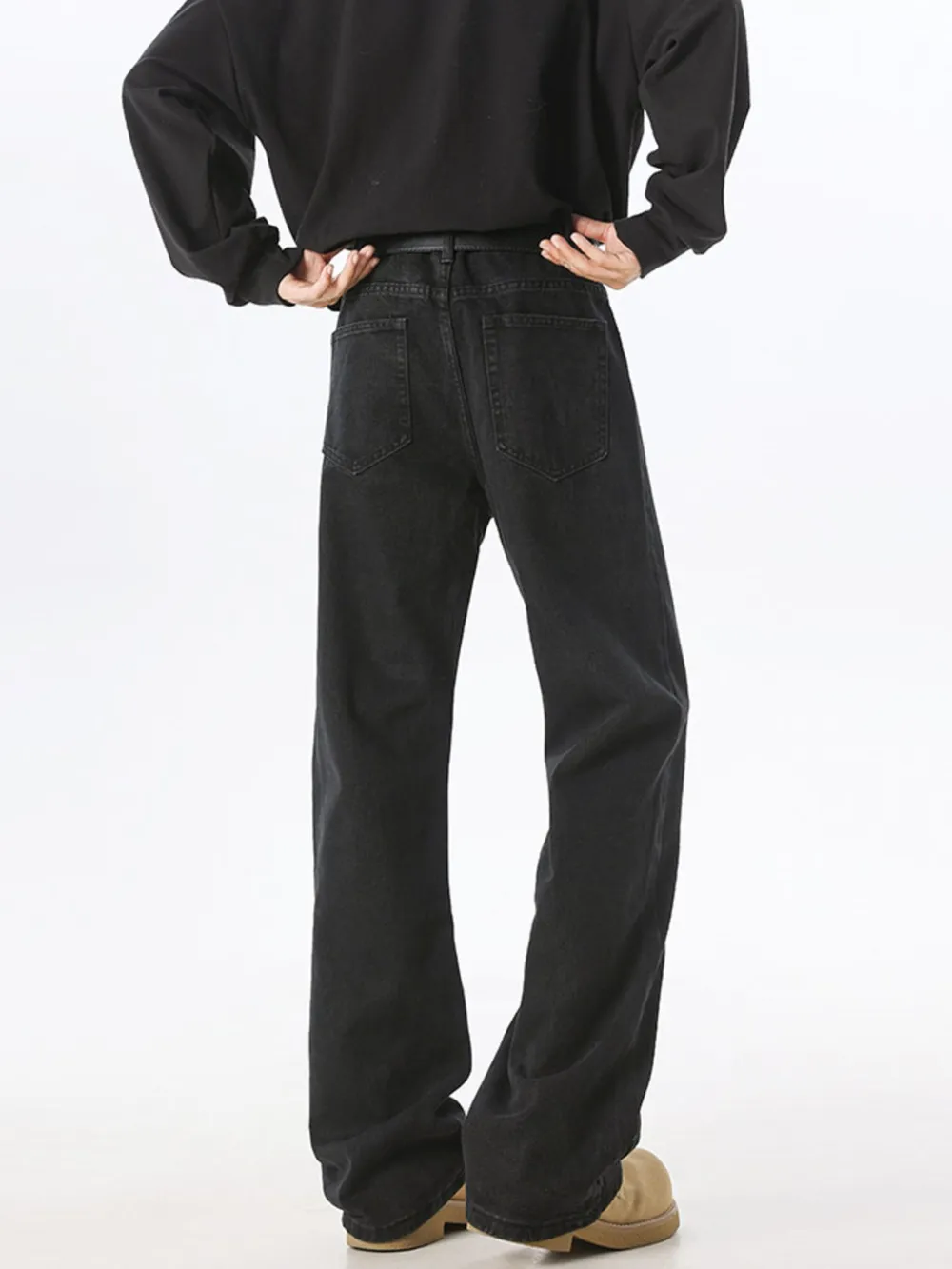 Men's Wide Leg High Waist Jeans, image 4